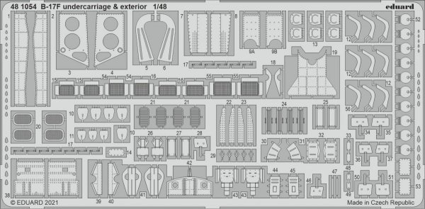 Eduard 481054 B-17F undercarriage &amp; exterior HKM 1/48
