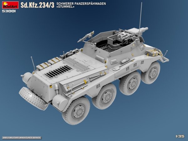 MiniArt 53001 Sd.Kfz.234/3 SCHWERER PANZERSPAHWAGEN STUMMEL 1/35