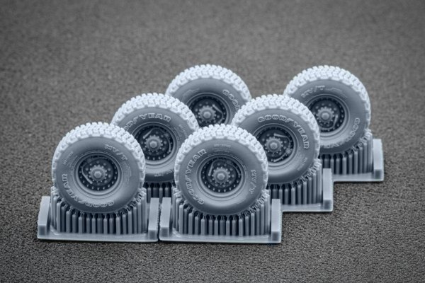 ScaleX WM 72003S Himars CTIS Sagged wheel set (for Foreart, Meng) 1/72