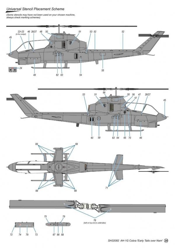 Special Hobby 32082 AH-1G Cobra ‘Early Tails over Vietnam’ Hi-Tech Kit 1/32