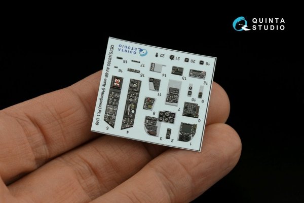 Quinta Studio QDS-48305 AV-8B Early 3D-Printed &amp; coloured Interior on decal paper (Hasegawa) (Small version) 1/48