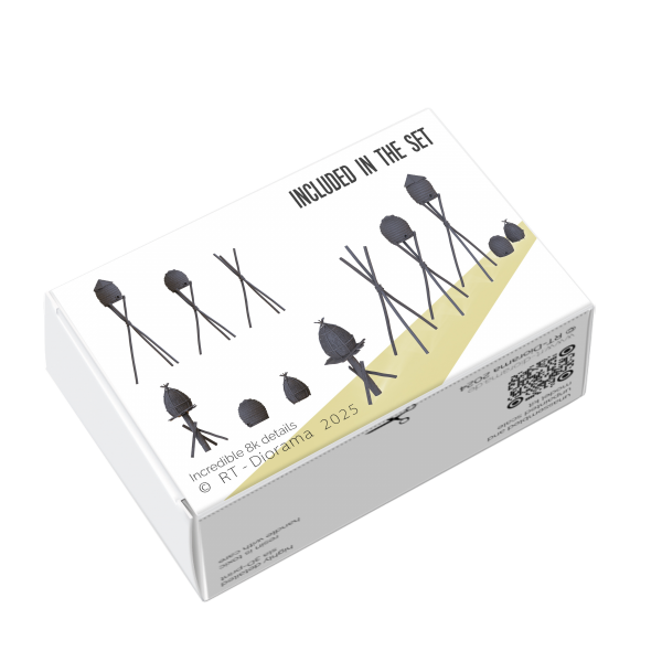 RT-Diorama 35497 Bee Skeps - Several Honey Bee Skeps Included - 3D Printed Parts 1/35