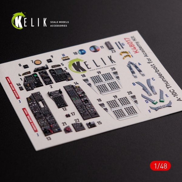 KELIK K48017 A-10C &quot;Thunderbolt &quot; interior 3D decals for Academy kit