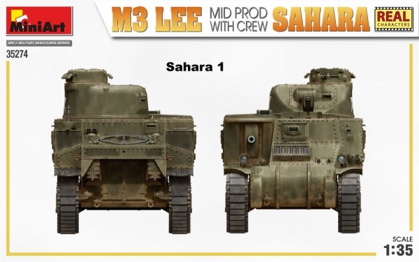 MiniArt 35274 M3 LEE MID PROD. SAHARA w/CREW 1/35