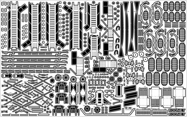 Pontos 23007F1 HMS RODNEY 1942 Detail Up Set 1/200