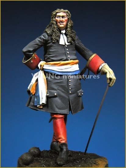 Young Miniatures YH7005 Holland Officer of Artillery, 1705 70mm
