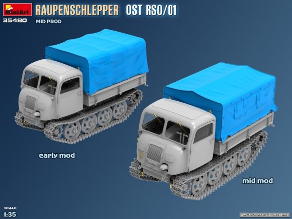 Miniart 35480 Raupenschlepper Ost RSO/01 Mid Prod. 1/35
