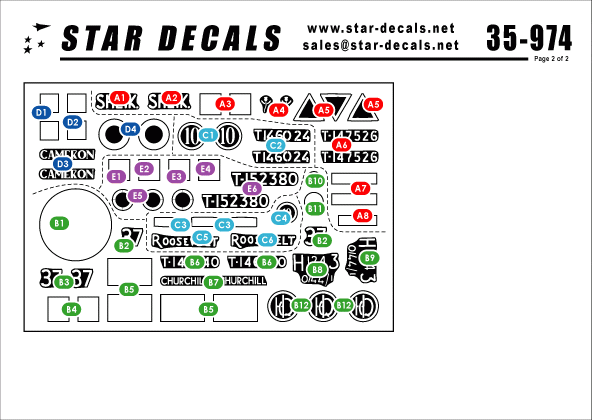 Star Decals 35-974 British Tanks in Italy #1 1/35