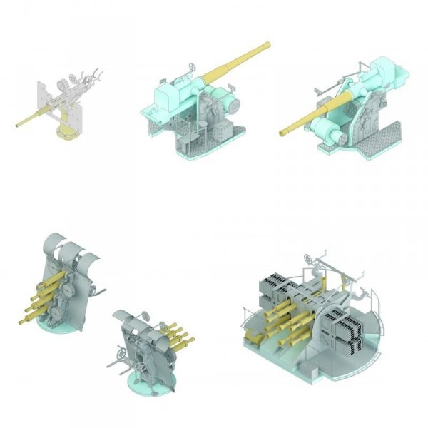 MK1 Design MS-20013 HMS RODNEY ARMAMENT SET 1/200