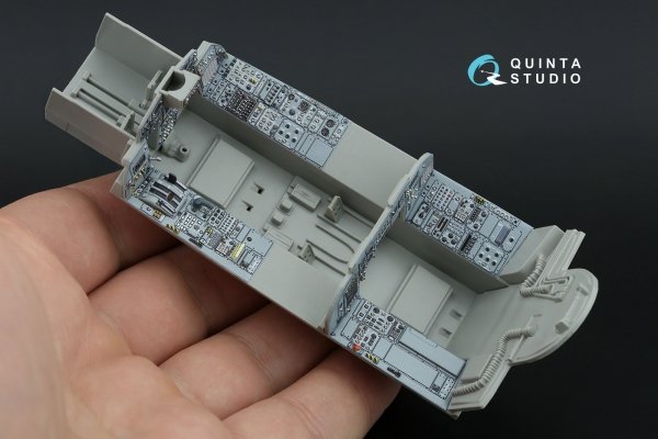 Quinta Studio QDS+32231 Tornado ECR German 3D-Printed &amp; coloured Interior on decal paper (Italeri) (Small version) (with 3D-printed resin parts) 1/32