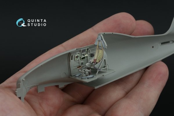 Quinta Studio QD48466 Macchi MC.200 Saetta (Early) 3D-Printed coloured Interior on decal paper (Italeri) 1/48