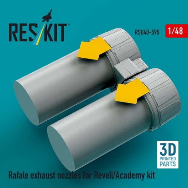 RESKIT RSU48-0595 Rafale exhaust nozzles for Revell/Academy kit (3D Printed) (1/48)