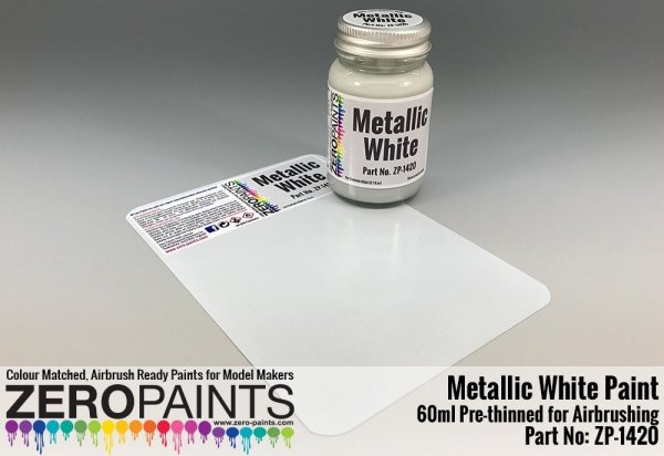 Zero Paints ZP-1420 Metallic White Paint 60ml