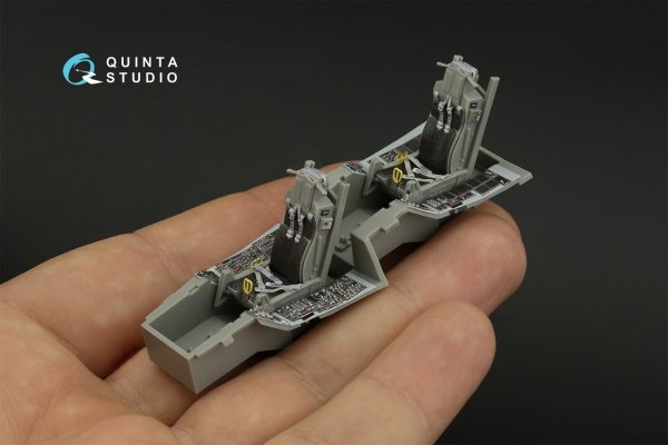 Quinta Studio QD48419 F-16D block 40 3D-Printed &amp; coloured Interior on decal paper (Kinetic 2022 tool) 1/48