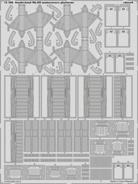 Eduard 72586 Sunderland Mk. III maintenence platforms 1/72 ITALERI