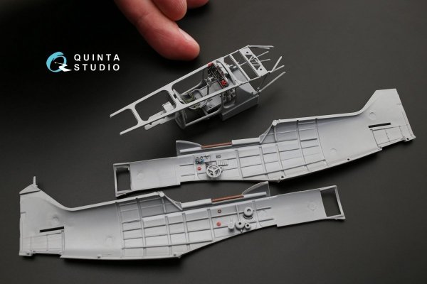 Quinta Studio QD48066 La-5FN 3D-Printed &amp; coloured Interior on decal paper (for Zvezda kit) 1/48