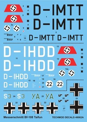 Techmod 48063 - Messerschmitt Bf 108 Taifun (1:48)