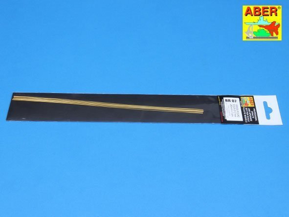 Aber BR07 Brass round rods fi 0,7mm length 250mm x 7 pcs.
