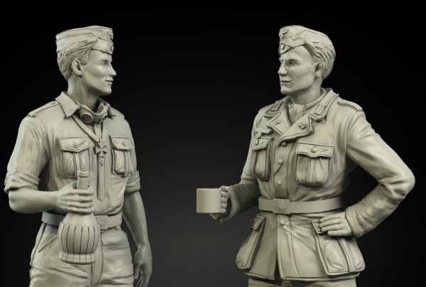 Panzer Art FI35-086 DAK tankers RK award ceremony set 1/35