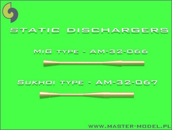 Master AM-32-066 Static dischargers - type used on MiG jets (14pcs) (1:32)