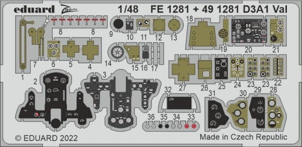 Eduard FE1281 D3A1 Val HASEGAWA 1/48