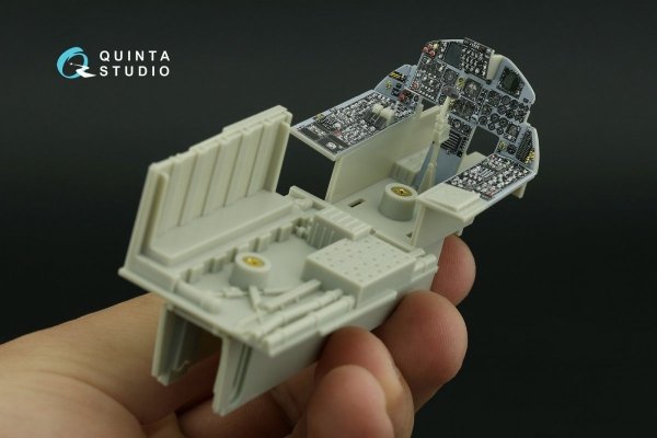 Quinta Studio QD32155 F-15C Early/F-15A/F-15J early 3D-Printed &amp; coloured Interior on decal paper (Tamiya) 1/32