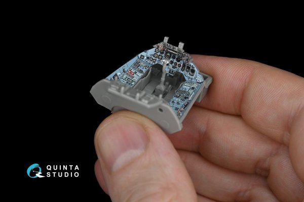 Quinta Studio QD48172 Su-33 3D-Printed &amp; coloured Interior on decal paper (for Kinetic kit) 1/48