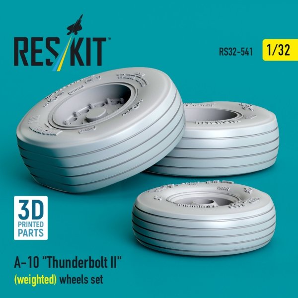 RESKIT RS32-0541 A-10 "Thunderbolt II" (weighted) wheels set (3D Printed) (1/32)
