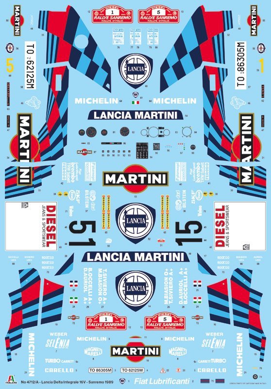 Italeri 4712 Lancia Delta HF Integrale Sanremo 1989 1/12