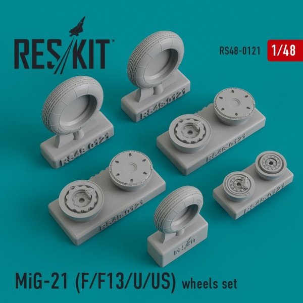 RESKIT RS48-0121 MiG-21 (F/F13/U/US) wheels set 1/48