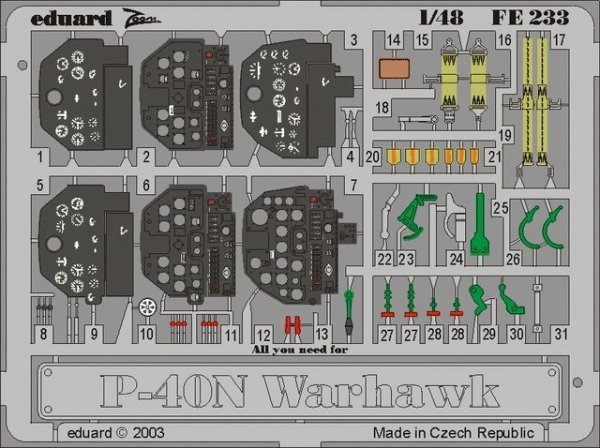 Eduard FE233 P-40N 1/48 Eduard 