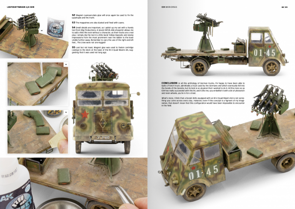 AK Interactive AK130011 ICM – HOW TO PAINT &amp; WEATHER WW2 TRUCKS WARHORSES - English