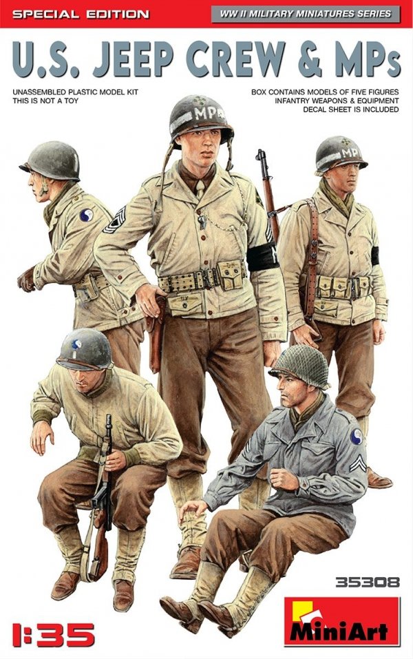 MiniArt 35308 U.S. JEEP CREW &amp; MPs. SPECIAL EDITION 1/35