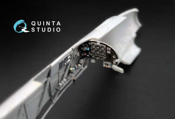 Quinta Studio QD48004 Yak-1B (late production) 3D-Printed &amp; coloured Interior on decal pape (for all kits) 1/48