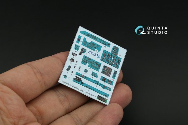 Quinta Studio QD48447 MiG-21UM 3D-Printed coloured Interior on decal paper (Trumpeter) 1/48