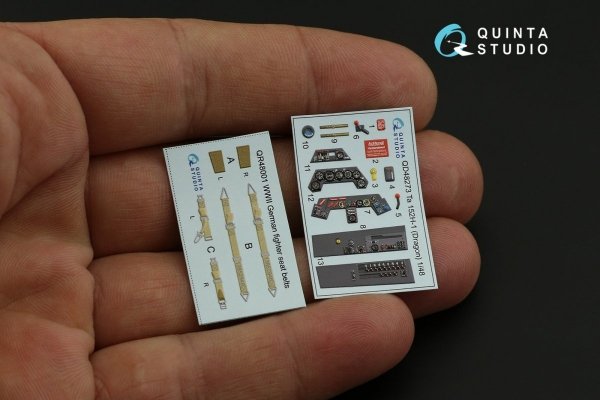 Quinta Studio QD48273 Ta 152H 3D-Printed &amp; coloured Interior on decal paper (Dragon) 1/48