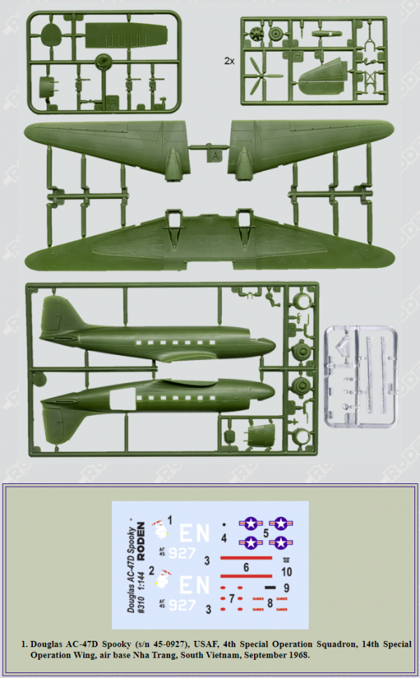 Roden 310 Douglas AC-47D Spooky 1/144
