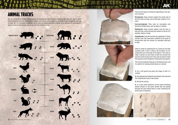 AK Interactive AK518 AK LEARNING 14: PAINTING ANIMAL FIGURES English