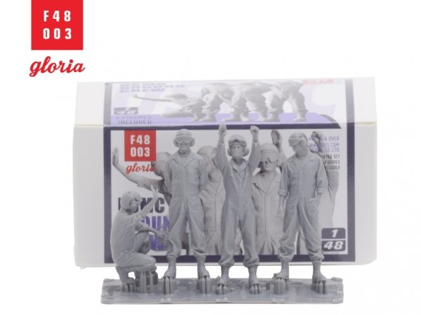 Gloria F48003 USMC Ground Crew 4 x 3D Printed figures 1/48