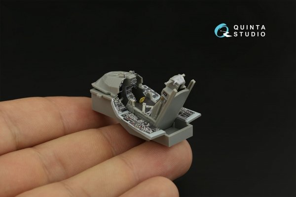 Quinta Studio QD48400 F-16C block 25 3D-Printed &amp; coloured Interior on decal paper (Kinetic 2022 tool) 1/48