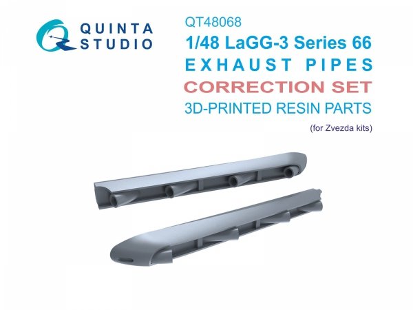 Quinta Studio QT48068 LaGG-3 series 66 Exhaust Pipes (Zvezda) 1/48