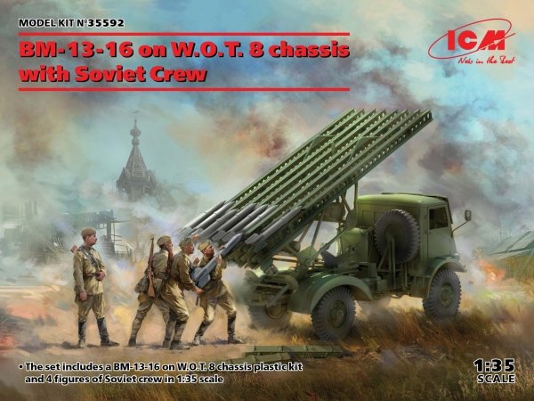 ICM 35592 BM-13-16 on W.O.T. 8 chassis with Soviet Crew 1/35