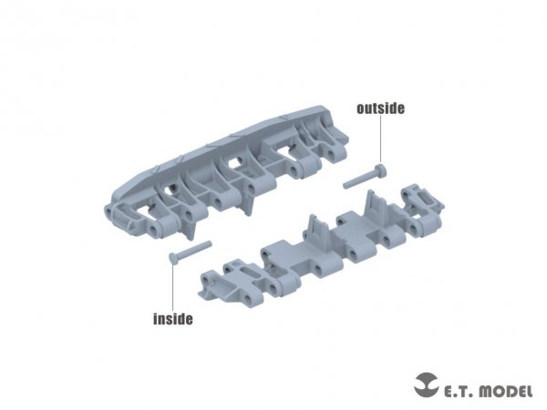 E.T. Model P35-069 WWII German KingTiger Single Workable Track (18 Teeth Late Type) ( 3D Printed ) 1/35