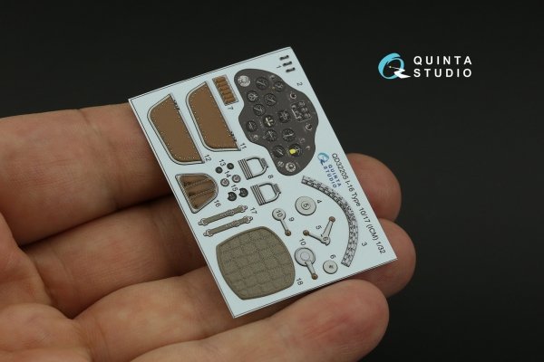 Quinta Studio QD32205 I-16 Type 10/17 3D-Printed coloured Interior on decal paper (ICM) 1/32