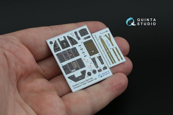 Quinta Studio QD48503 Typhoon Mk.Ib late 3D-Printed &amp; coloured Interior on decal paper (Hasegawa/Italeri) 1/48
