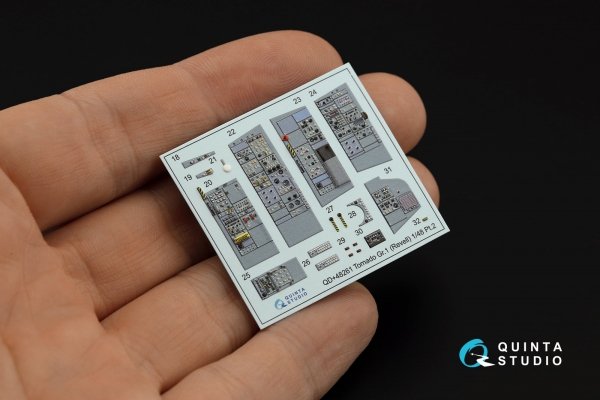 Quinta Studio QDS+48261 Tornado GR.1 3D-Printed coloured Interior on decal paper (Revell) (small version) (with 3D-printed resin parts) 1/48