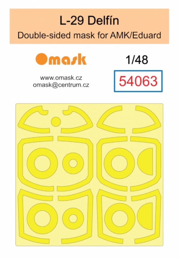 Omask 54063 L-29 Delfin double-sided mask (for AMK / Eduard) 1/48