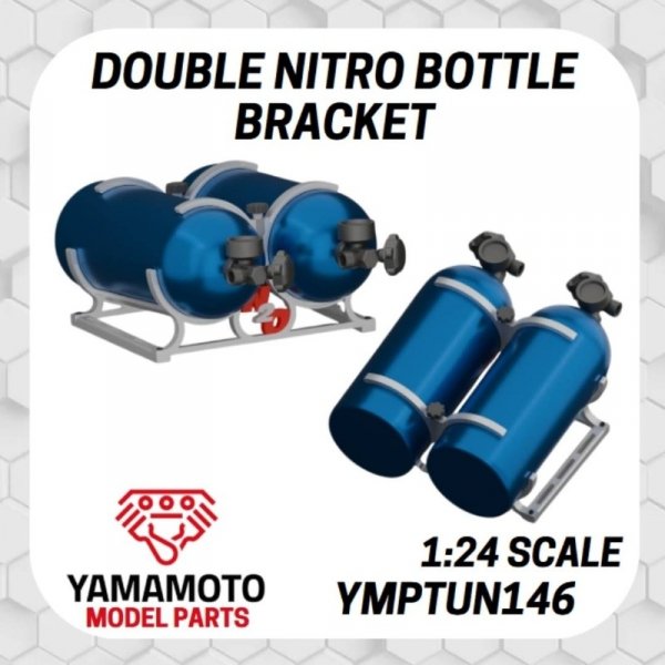 Yamamoto YMPTUN146 Double Nitro Bottle Bracket 1/24