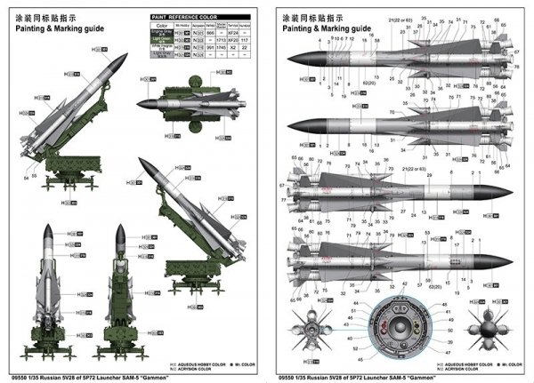 Trumpeter 09550 Russian 5V28 of 5P72 Launcher SAM-5 &quot;Gammon&quot; 1/35