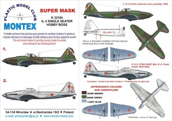 Montex K32194 IL-2 SINLE SEATER 1/32